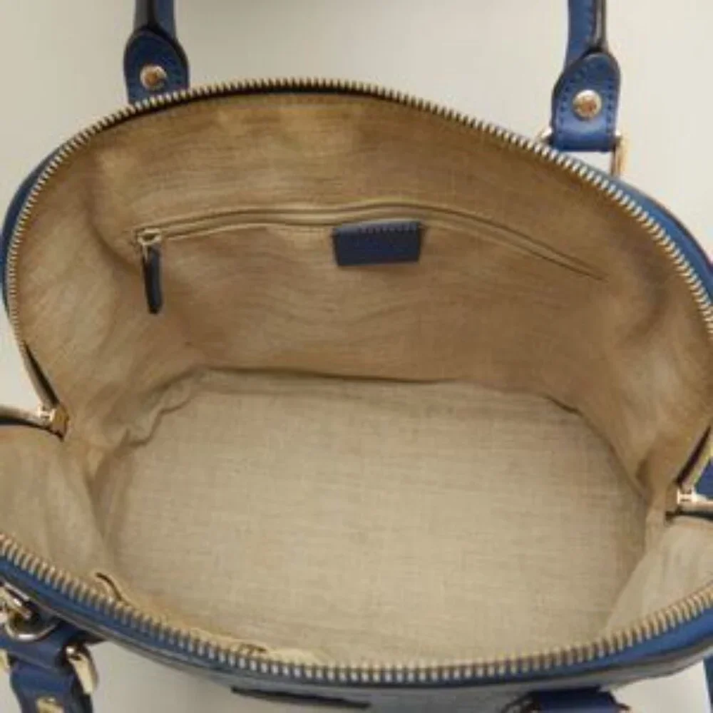 GUCCI 449663 Handbag Micro Guccissima Leather Blue - COA included - Picture 5 of 11